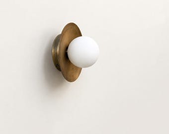 Brass Wall Sconce --Solid Brass Light--Mid-Century Morden Lighting.No.0173