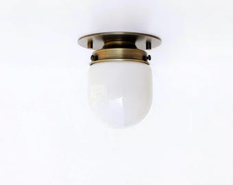 Brass Ceiling Light -- Mini Shade Ceiling Light -- Flush mount Spotlight -- Modern Light