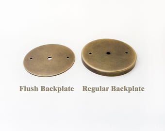 Canopy -- Brass Back Plate -- Flush Mount Backplate -- Standard Backplate.No.0187