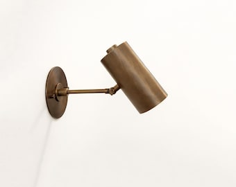 Solid Brass Adjustable Wall Sconce – Modern Minimalist Lighting Fixture. No.0155