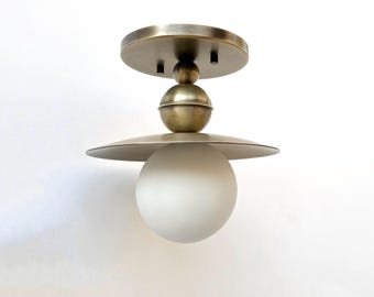 Brass Pendant Light, Ceiling light,Mid-Century Modern Lighting. No.0174