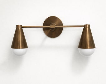 Brass Wall sconce --  Modern Minimalist Vanity Light -- Handmade wall lighting. No.0145