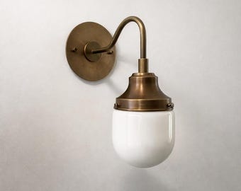 Handmade Brass Wall Sconce -- Modern Wall Lamp--Minimalist Sconce-Mid Century Light. No.0162