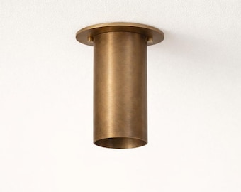 Retro Round Spotlight Brass With Ceiling Plate 2-Light - Gissi