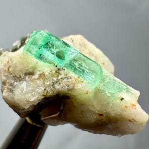 Natural Emerald Crystal on Matrix 22 Ct Panjshir Afghanistan Rare Green Rough Mineral Specimen
