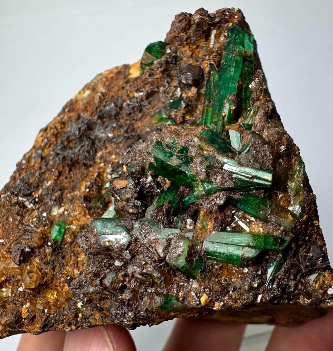 Rare Natural Panjshir Emerald Crystal on Matrix - 341 Gram - Strong Red ...