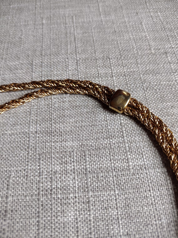 Gold tone tassel necklace - image 2