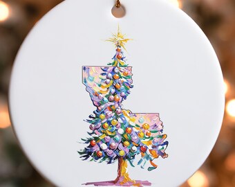 Louisiana Christmas Ornament - Ceramic Christmas Tree Decoration, Holiday Keepsake, State Pride Gift, Stocking Stuffer, Gift Exchange Idea