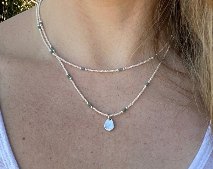 925 Silver Double Tiny Beads Necklace main image 1