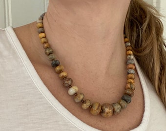 Chunky Gold Stone and Bead Drop Metal Statement Necklace Set Chunky Gold Stone and Bead Drop Metal Statement Necklace Set
