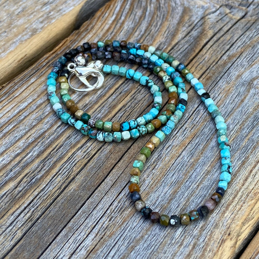 Turquoise Choker Necklace Beach Boho Necklace Turquoise - Etsy