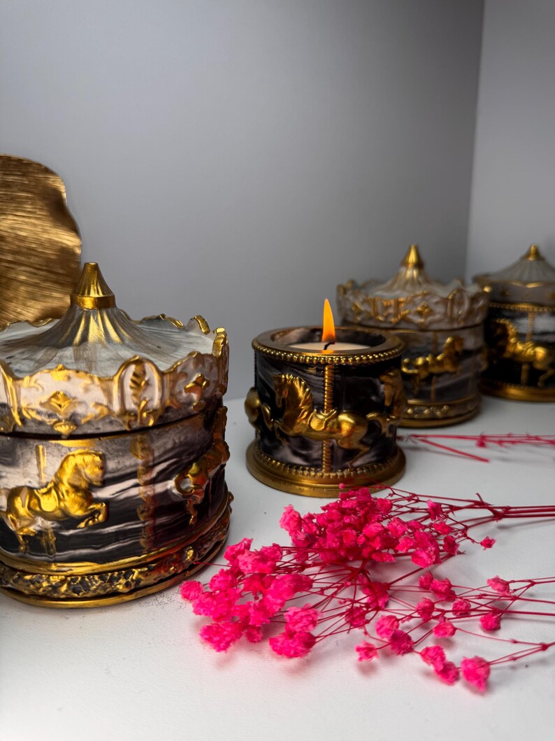 Luxury Carousel Candle Box, Carousel Box With Candle – Decorative ...