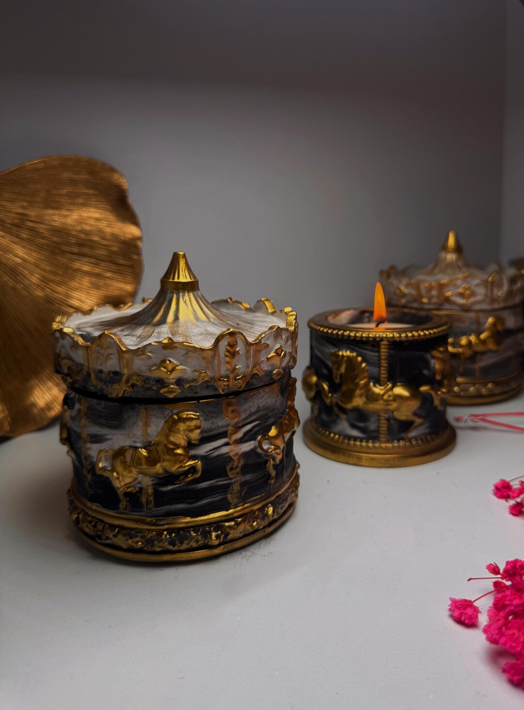 Luxury Carousel Candle Box, Carousel Box With Candle – Decorative ...