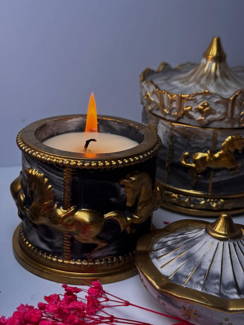 Luxury Carousel Candle Box, Carousel Box With Candle – Decorative ...