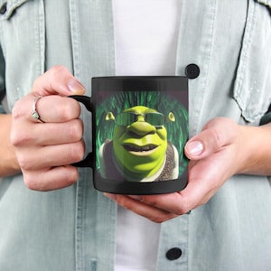 Cartoon Shrek Mug - Perfect Gift for Fans,Coffee Cup, Funny Movie Character, Novelty Kitchen Decor, Ceramic Tea Mug, Birthday