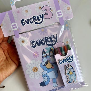 Bluey Customized Coloring Book w/crayons
