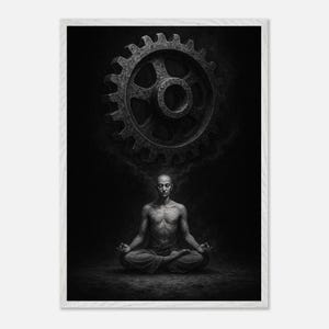 Offline Dream – Poster di ingegneria interiore incorniciato / Arte murale di lusso A1–A4 / Decorazione di meditazione spirituale astratta