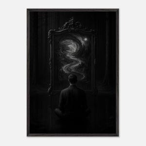 Sogno offline – Poster di meditazione surreale incorniciato / Arte murale di lusso A1–A4 / Decorazione dello specchio della coscienza consapevole