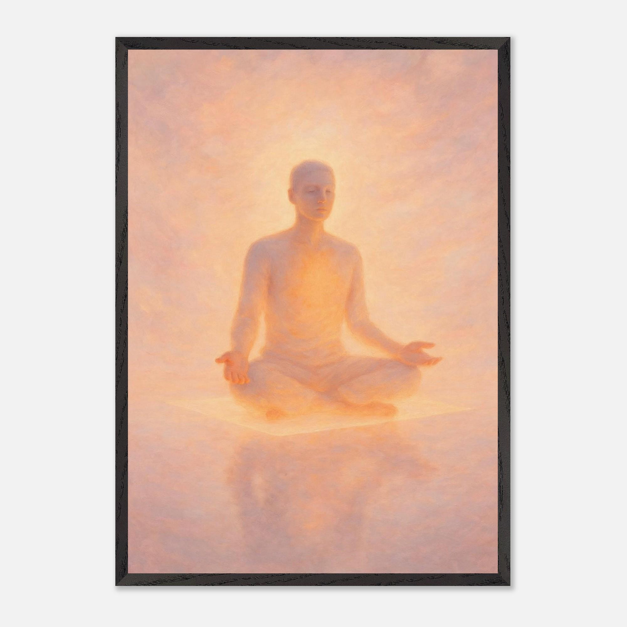 Offline Dream – Framed Light Meditation Poster | Spiritual A1–A4 Wall Art | Mindful Self-Awareness Print