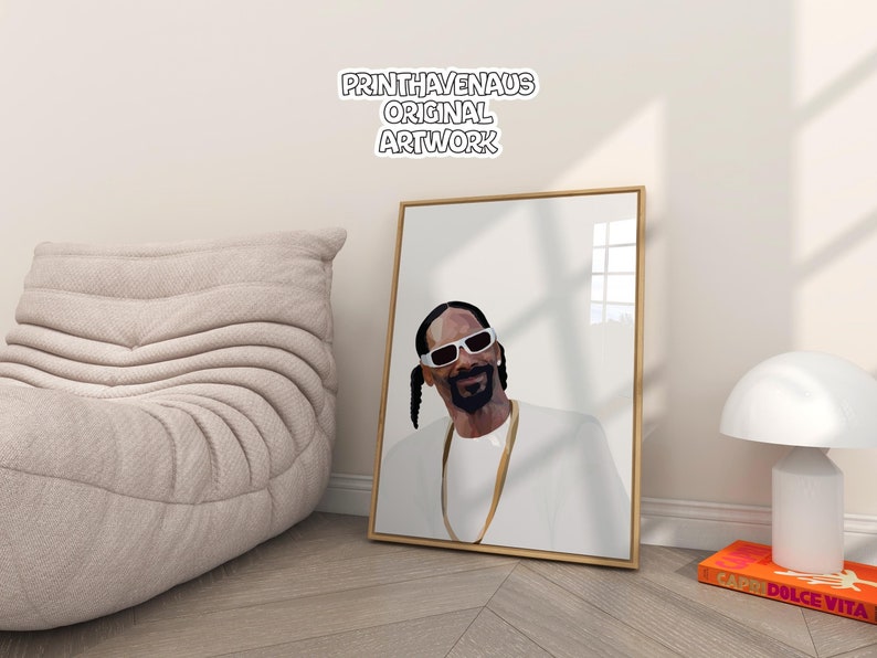 Snoop Dogg hand Drawn Print A3 Digital Art Vector Art PDF Music Rapper ...
