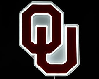 Oklahoma Sooners Logo LED Neon Sign - Standard (11.76" x 15")