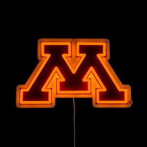 Letrero de neón LED de los Minnesota Golden Gophers - Estándar (38 cm x 23,2 cm)