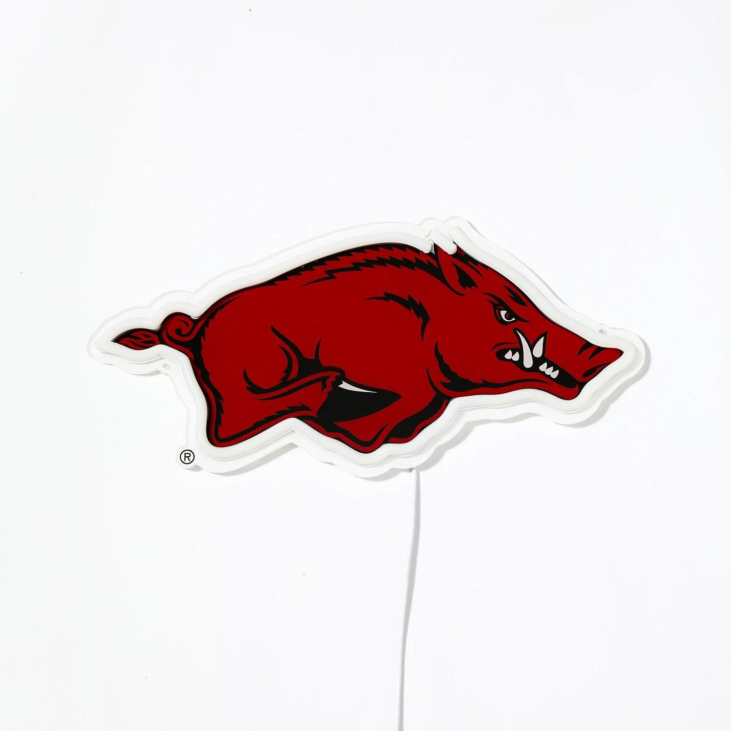 Arkansas Razorbacks Logo LED Neon Sign - Standard (15