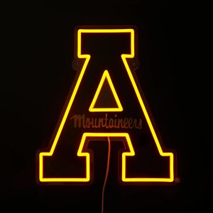 App State Mountaineers LED-Neonreklame - Standard (13,53" x 15")