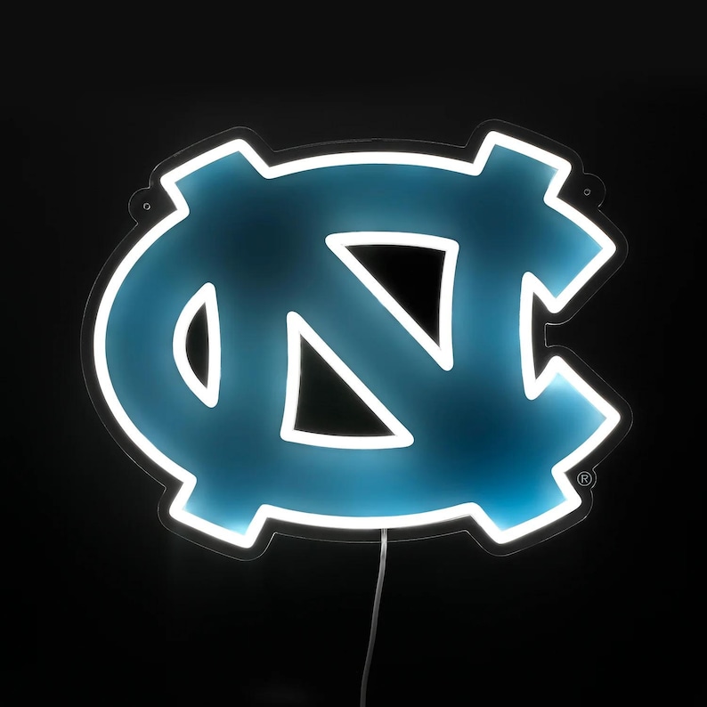 Letreiro de LED Neon dos Tar Heels da Carolina do Norte imagem 1