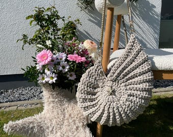 Grote schelpentas, gehaakte tas, handgemaakte tas, gehaakte schelpentassen, schelpentas, uniek item