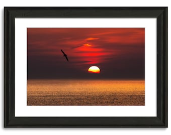Atlantic Sunrise Coastal Print: Beach House Decor, Vacation Rental Art