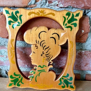 Vintage Wooden Silhouette Woman Wall Decor