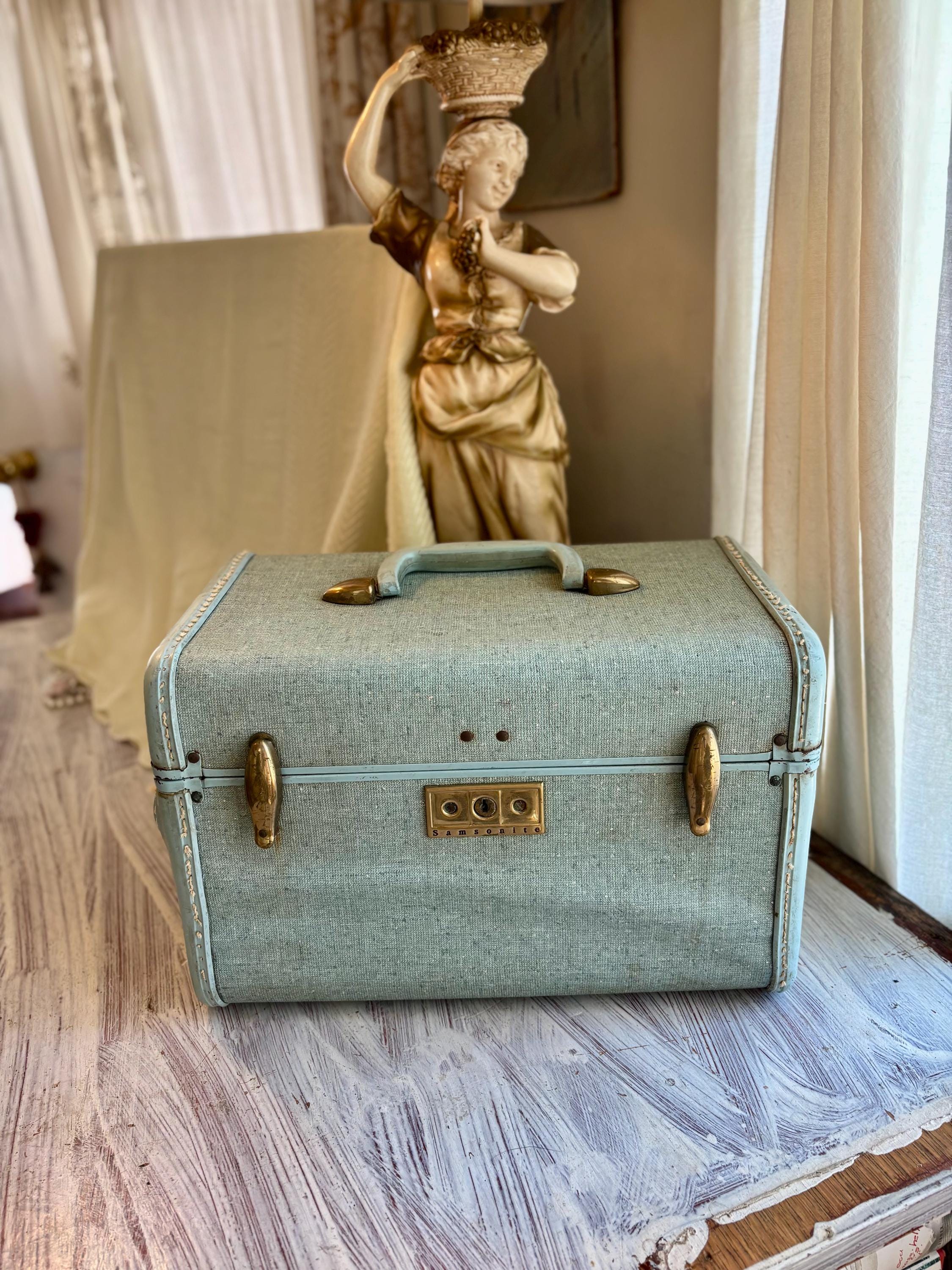 Antique 1940s Baby Blue Samsonite Small Traveling Train Case - Etsy