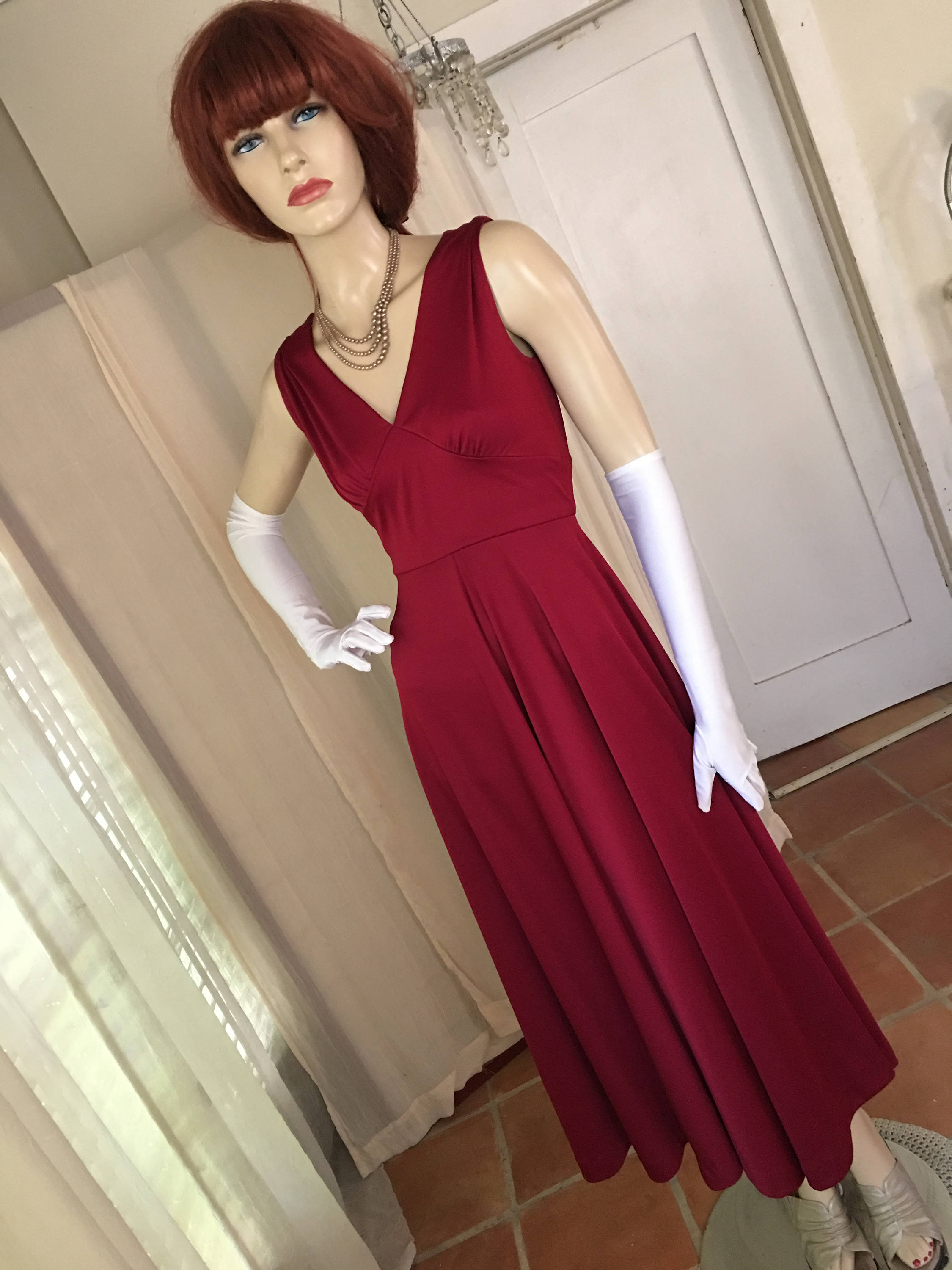 ruby red dress vintage