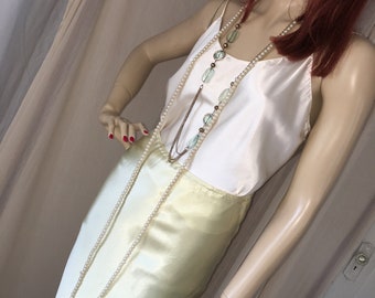 Vintage 1930s Style Silky Satiny Camisole  Size M Calvin Klein Circa 1980s