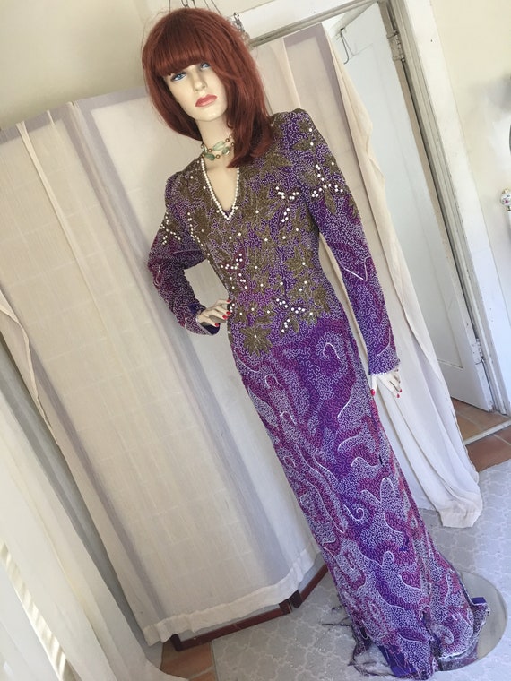 Vintage 1930s 1940s Style Stunning Heavily Beaded