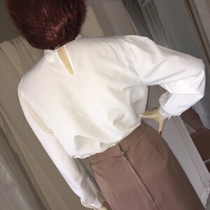 70’s Blouson Ruffle Neck Dress