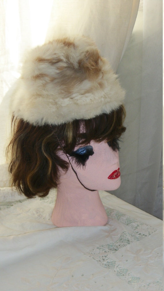 Antique Edwardian Rabbit Fur Hat Multi Childs or … - image 3