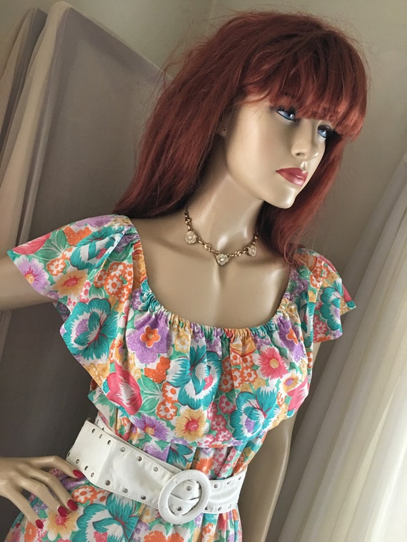 Vintage Enamel Flower Choker: 1940s Pearl Center … - image 9