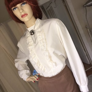 70’s Blouson Ruffle Neck Dress main image 0