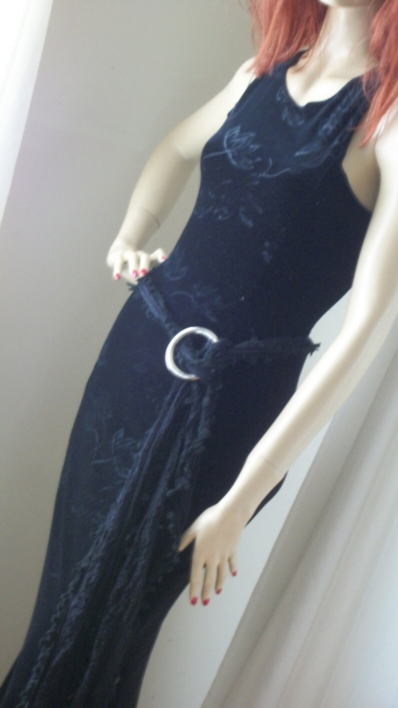 1920s 1930s Flapper Goth Style Black Lace Belt Original Design One Size ...