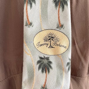 Vintage Tommy Bahama Necktie Palm Trees Pale Green Cute Kitschy Men’s One Size