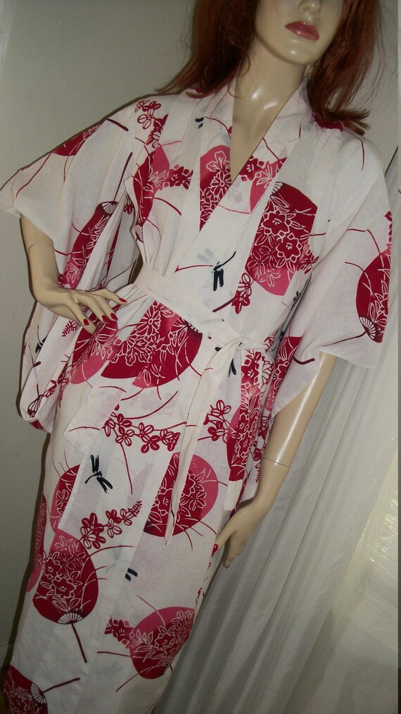 Vintage 1950s Rare Cotton Childs Kimono Authentic… - image 6