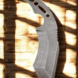 Lame Stonewash Sleipner Karambit, acier semi-inox premium, durabilité 60HRC, couteau tactique cadeau pour les survivants et les collectionneurs