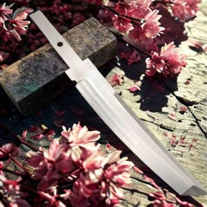 Böhler N690 Stainless Steel Tanto Blade Blank - High-Performance Knife Making Kit, 60HRC | Rust-Resistant, Custom DIY Knife Profile