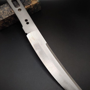 Böhler N690 Stainless Steel Tanto Blade Blank – Knife Crafting Profile, Durable Steel, 60 HRC Hardness, DIY Gift for Makers