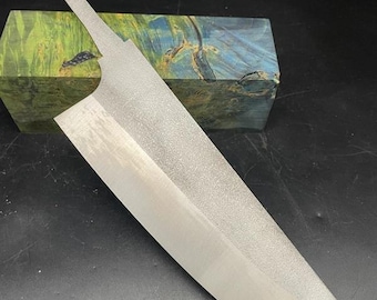 High-Performance German Stainless Steel Knife Blade, 57-58 HRC, 185mm Blade for Custom Knife Making, Corrosion-Resistant