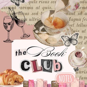 The Book Club Notes – with a vintage vibe. A Printable Book Club Organizer | PDF Digital Download