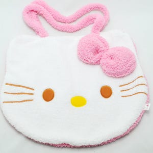 Hello Kitty’s Terry Shoulder Bag Tote Bag Cute Big Bag for Shopping, for Carry Beach Stuff
