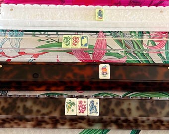 20 Inch Acrylic Mahjong Rack with Magnetic Pusher